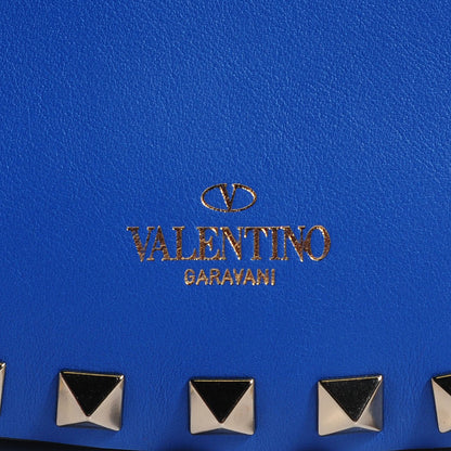 Valentino Garavani Vitello Mini Rockstud Crossbody Saddle Bag Light Sapphire 8 of 8