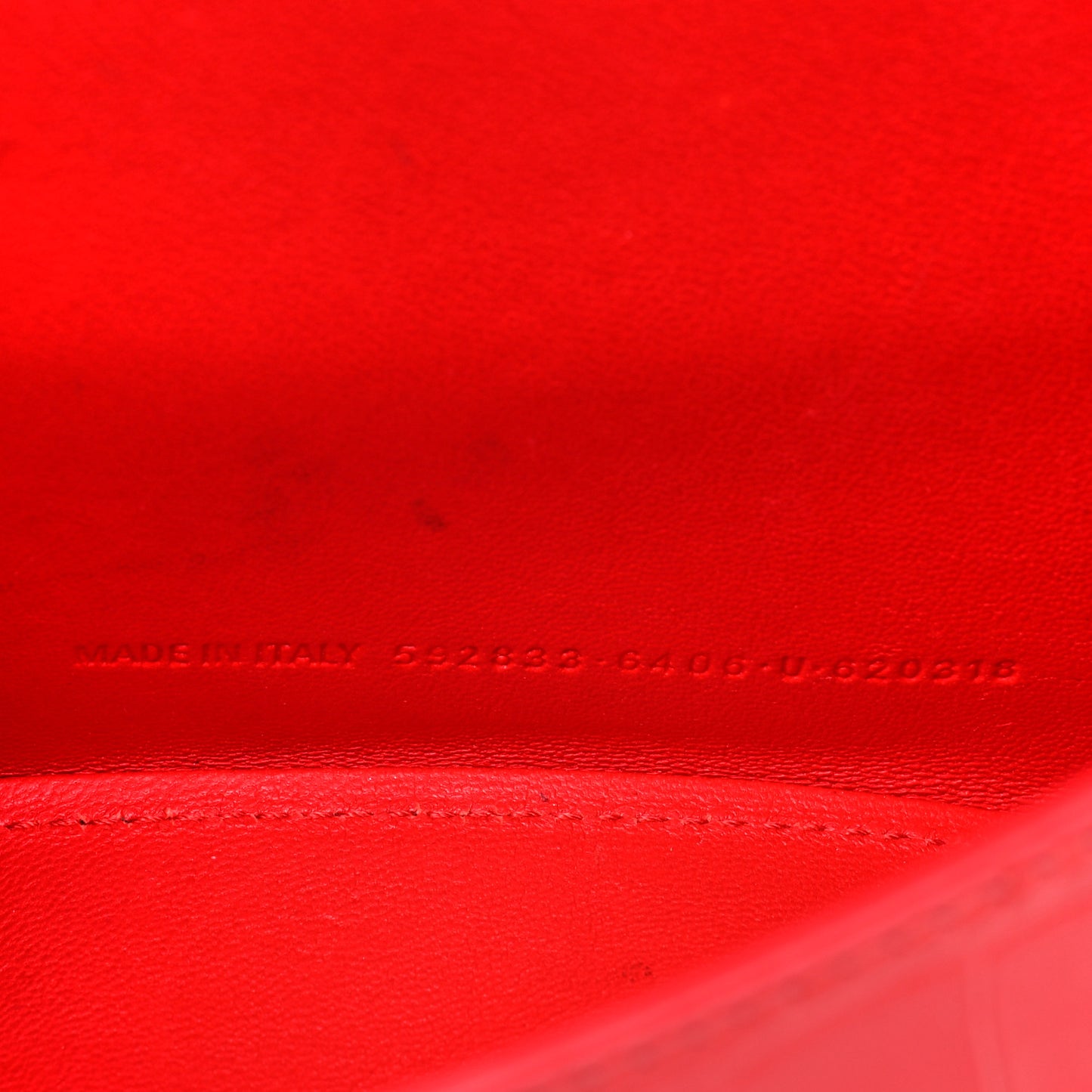 Shiny Calfskin Tonal B Crocodile Embossed Hourglass Top Handle Bag XS Bright Red