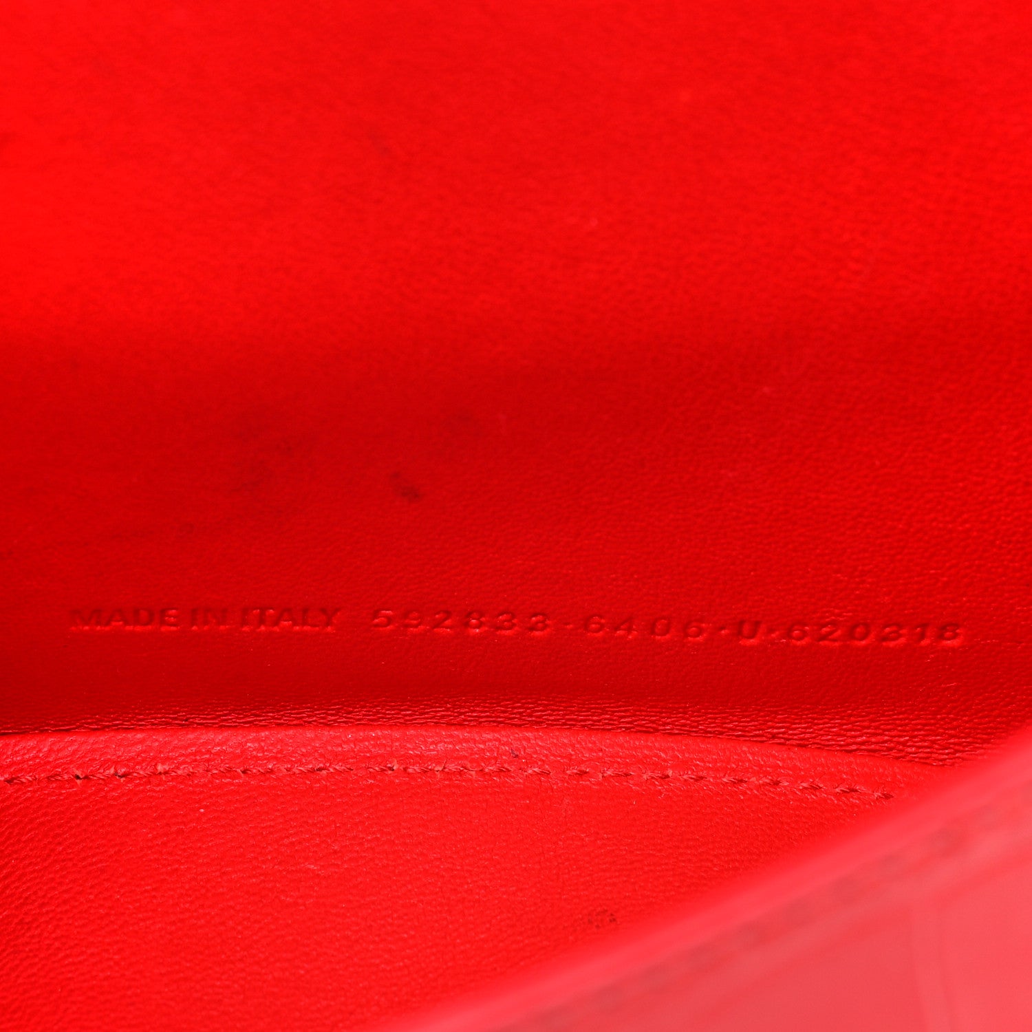 Balenciaga Shiny Calfskin Tonal B Crocodile Embossed Hourglass Top Handle Bag XS Bright Red 6 of 18