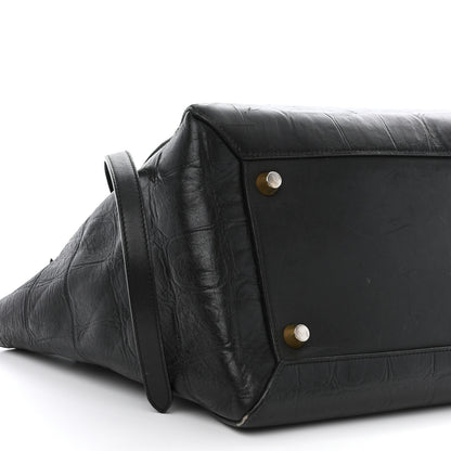 Celine Calfskin Crocodile Embossed Small Belt Bag Black 11 of 22