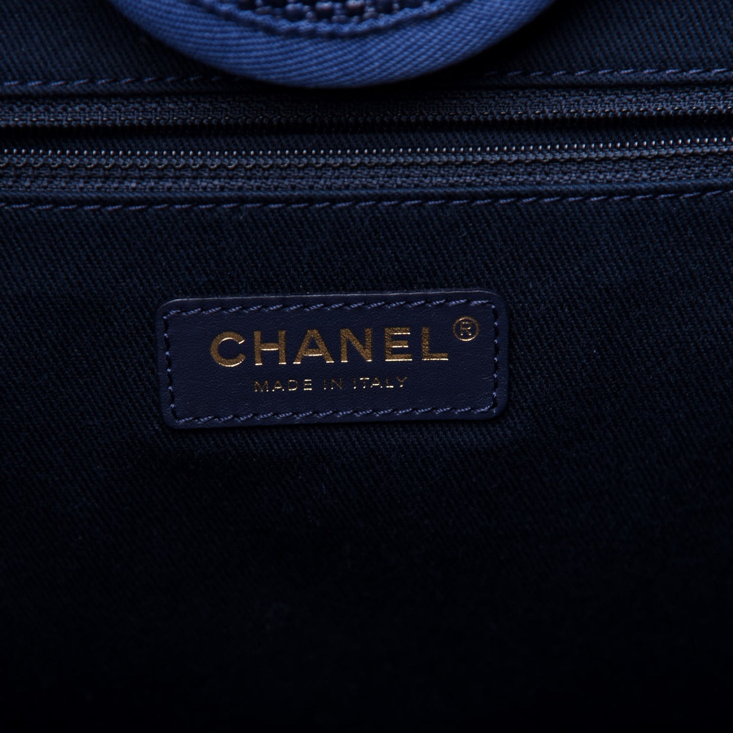 Canvas Medium Deauville Tote Dark Blue