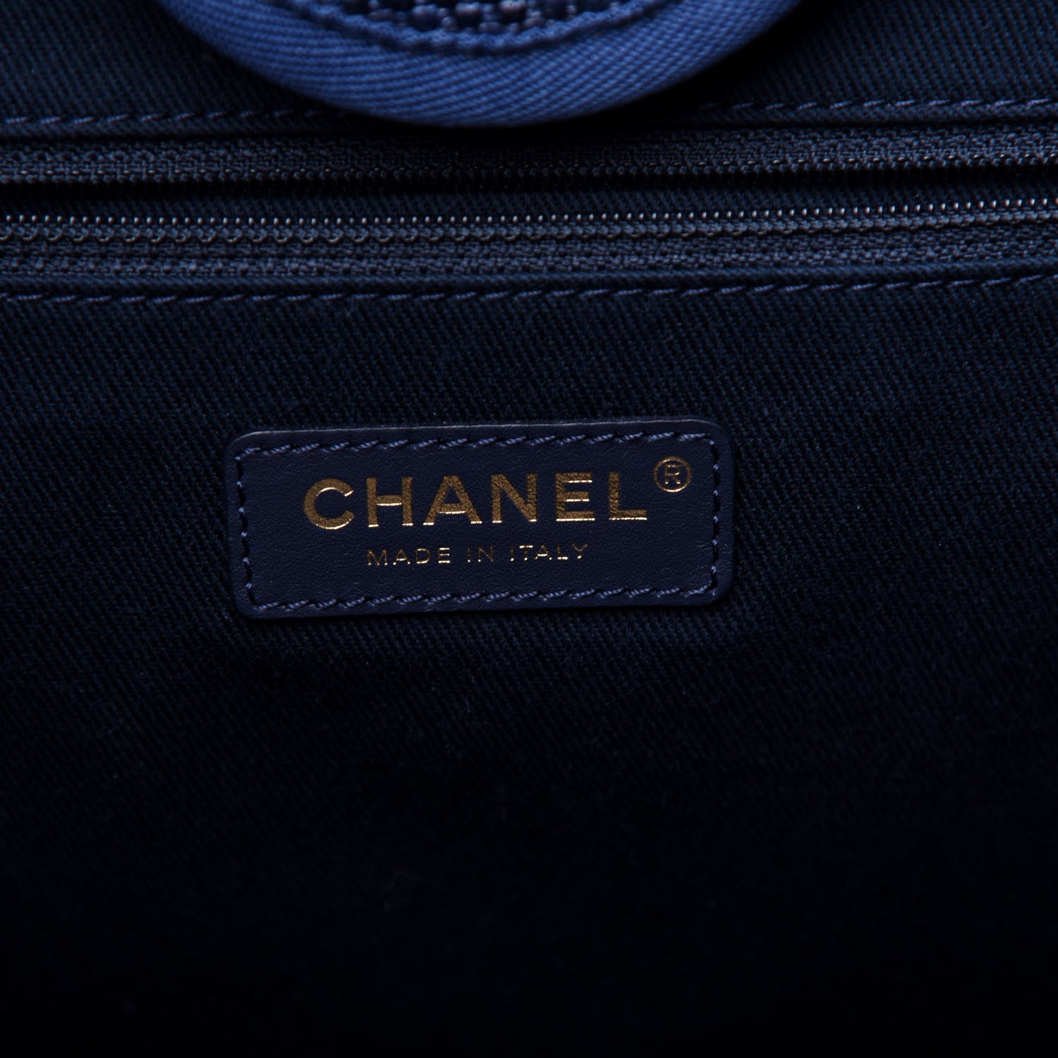 Chanel Canvas Medium Deauville Tote Dark Blue 6 of 10