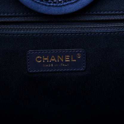 Chanel Canvas Medium Deauville Tote Dark Blue 6 of 10