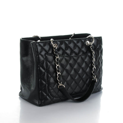 Chanel Caviar Quilted Grand Shopping Tote GST Black 3 of 7