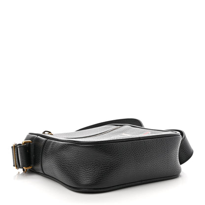 Gucci Grained Calfskin Logo Messenger Bag Black 4 of 11