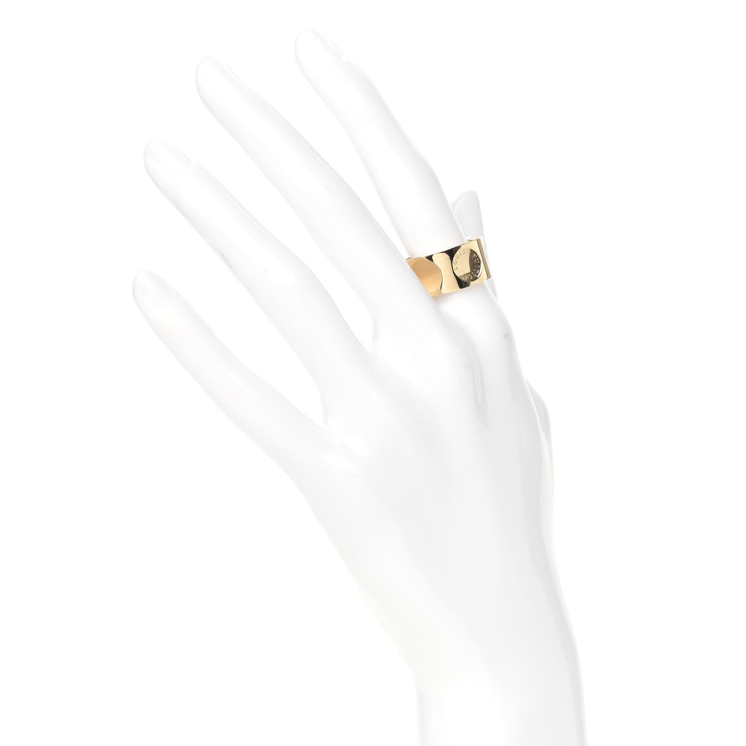 Louis Vuitton 18K Yellow Gold 10mm Empreinte Ring 52 6 2 of 7