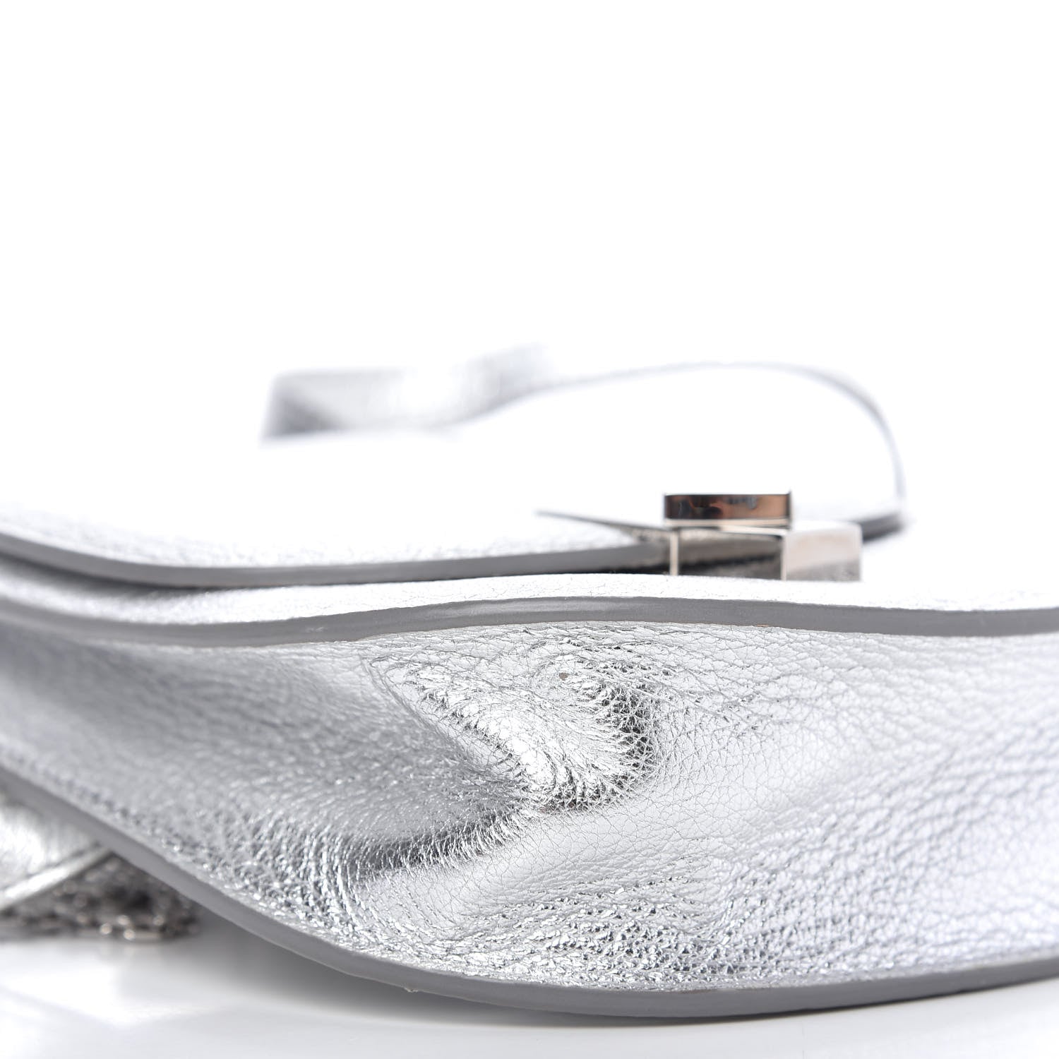 MCM Metallic Calfskin Milano Belt Bag Silver 5 of 10