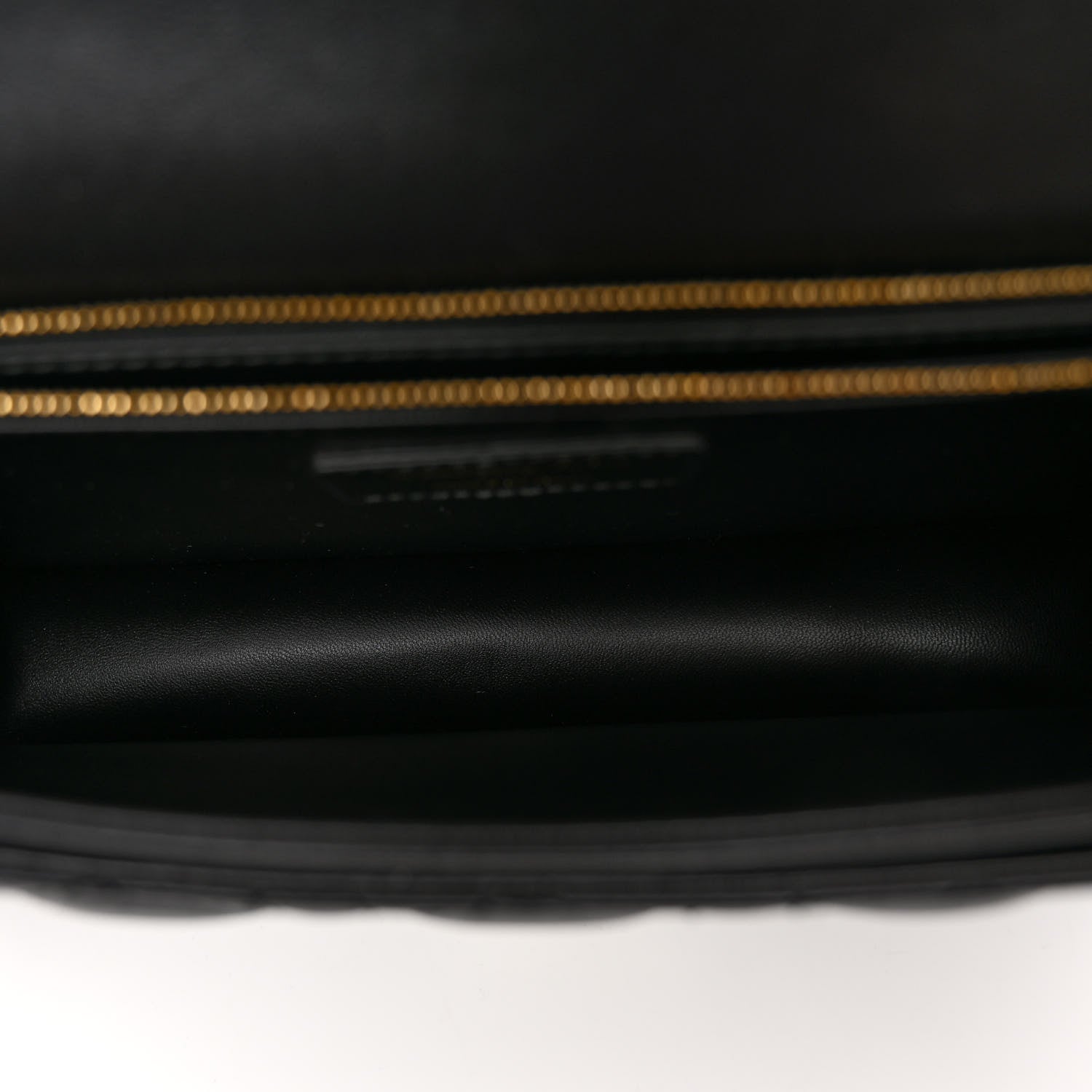 Christian Dior CHRISTIAN DIOR Lambskin Cannage Miss Dior Chain Pouch Black 5 of 9