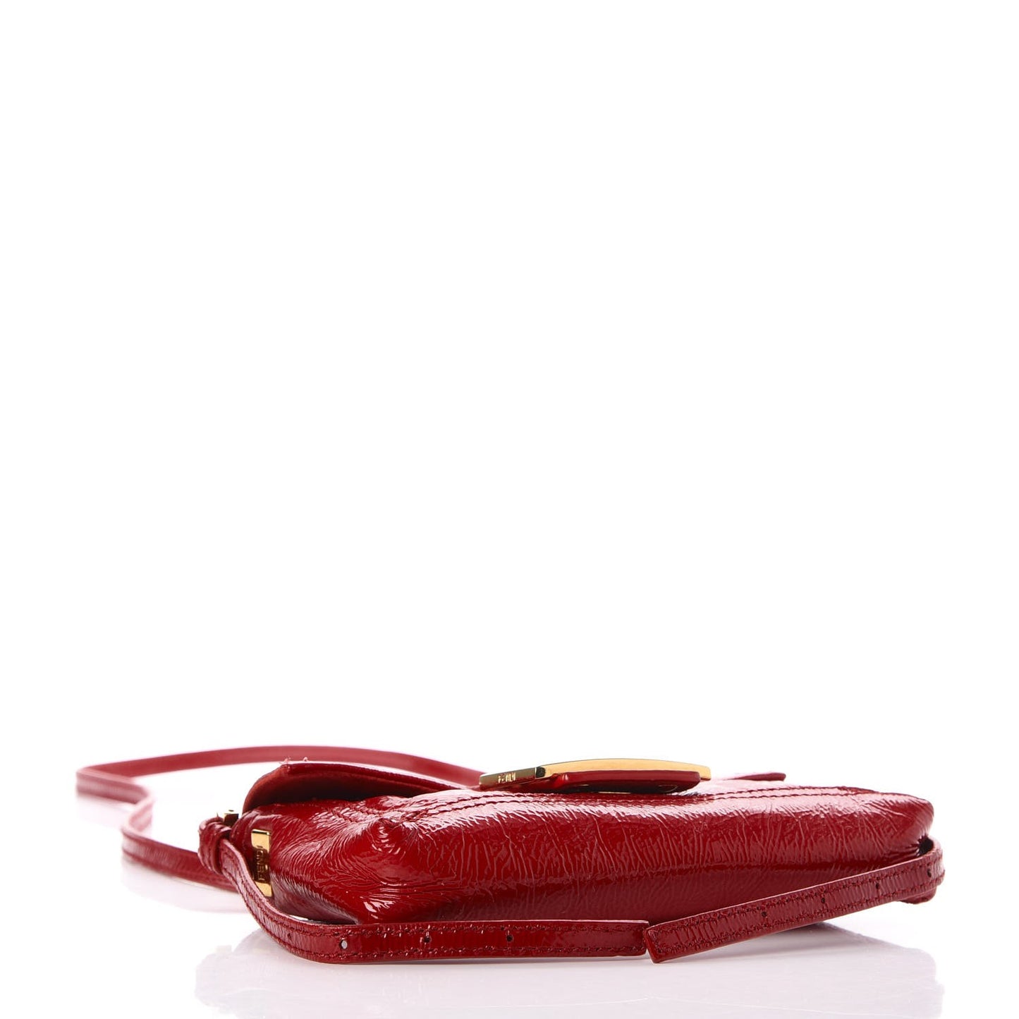 Vitello Naplak Small Convertible Baguette Rosso