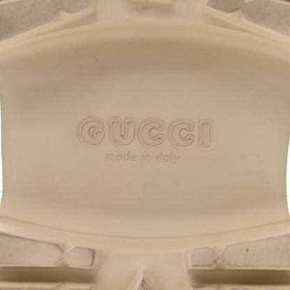 Gucci Rubber GG Monogram Perforated Elea Platform 55mm Lug Sole Sandals 38 Mystic White 8 of 9