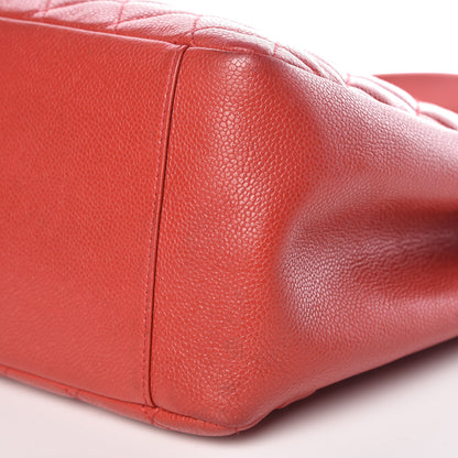 Chanel Caviar Quilted Grand Shopping Tote GST Red 9 of 14