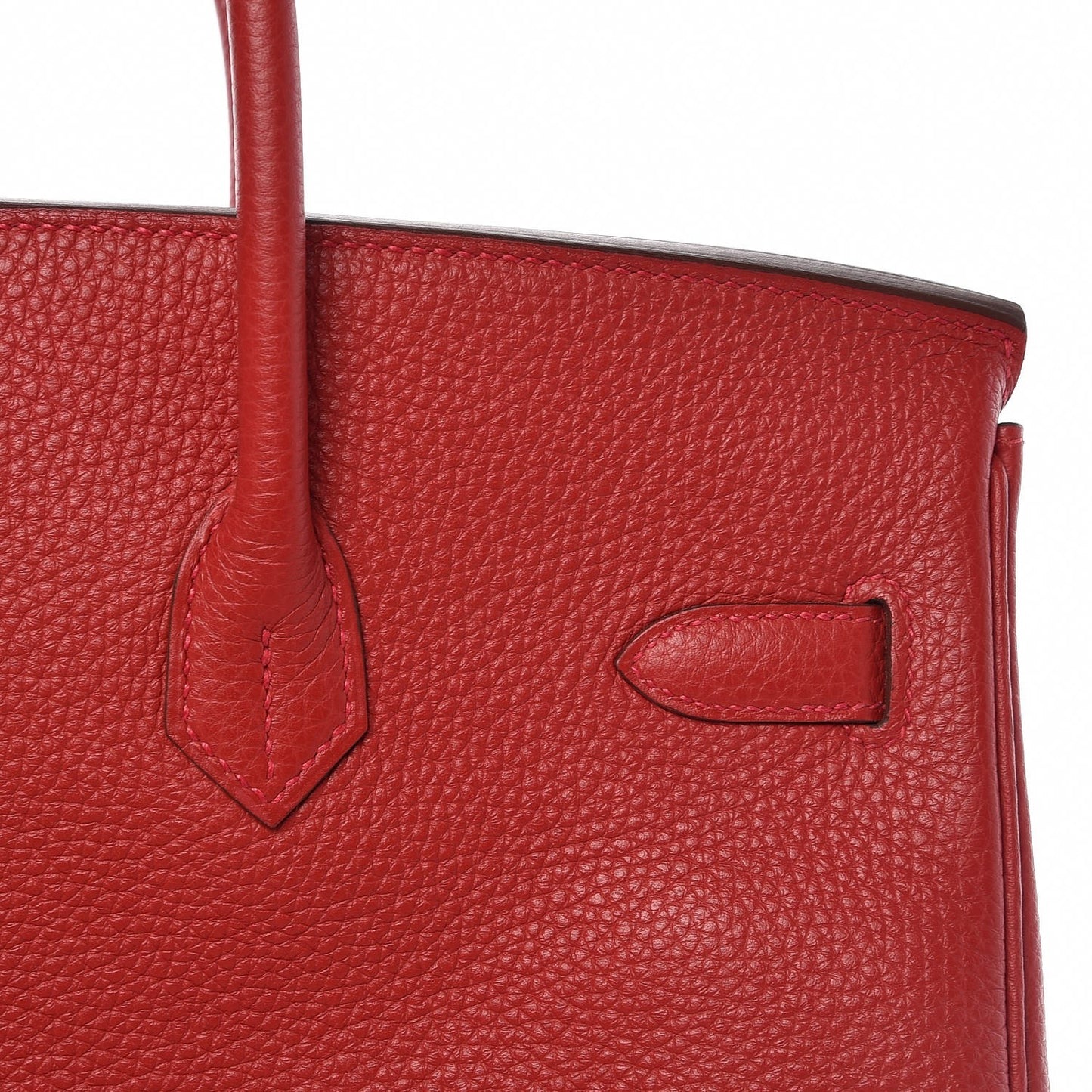 Taurillon Clemence Birkin 35 Rouge Casaque