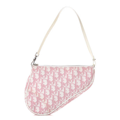 Christian Dior Monogram Mini Saddle Pochette Pink 1 of 9