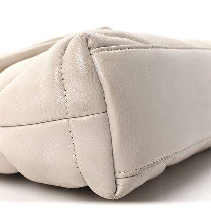 Saint Laurent Lambskin Quilted Toy Loulou Puffer Monogram Chain Satchel Crema Soft 9 of 10
