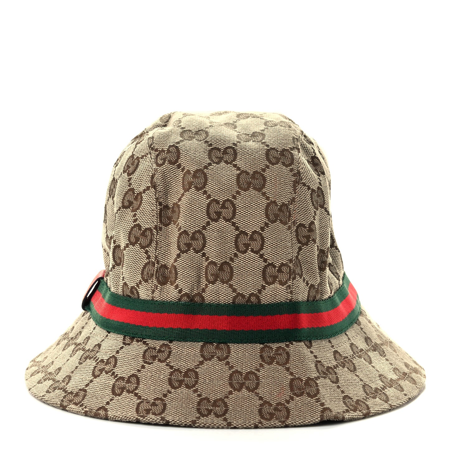 GG Monogram Web Bucket Hat M Brown