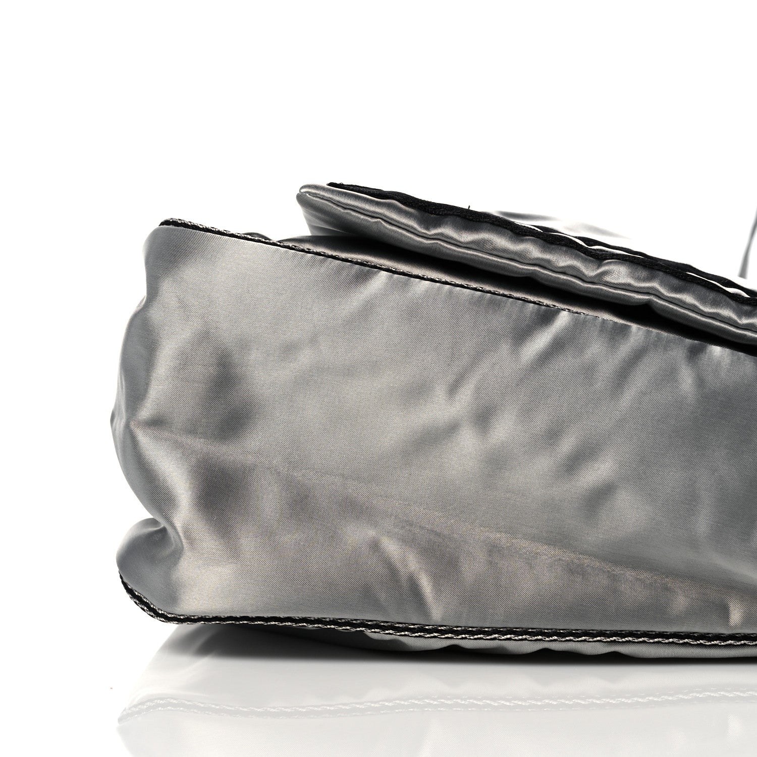 Chanel Metallic Nylon Sport CC Messenger Dark Silver 17 of 19