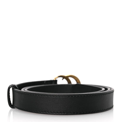 Gucci Calfskin Double G 20mm Belt 80 32 Black 2 of 5