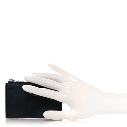 Celine Grained Calfskin Zipped Card Holder Black 2 of 7