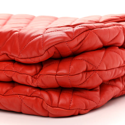 Chanel Lambskin Quilted Chanel 3 Maxi Flap Bag Red 9 of 10