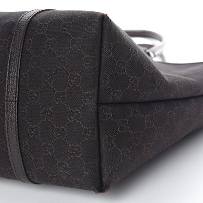 Gucci Denim Dollar Calfskin GG Monogram Large Joy Tote Brown 12 of 12