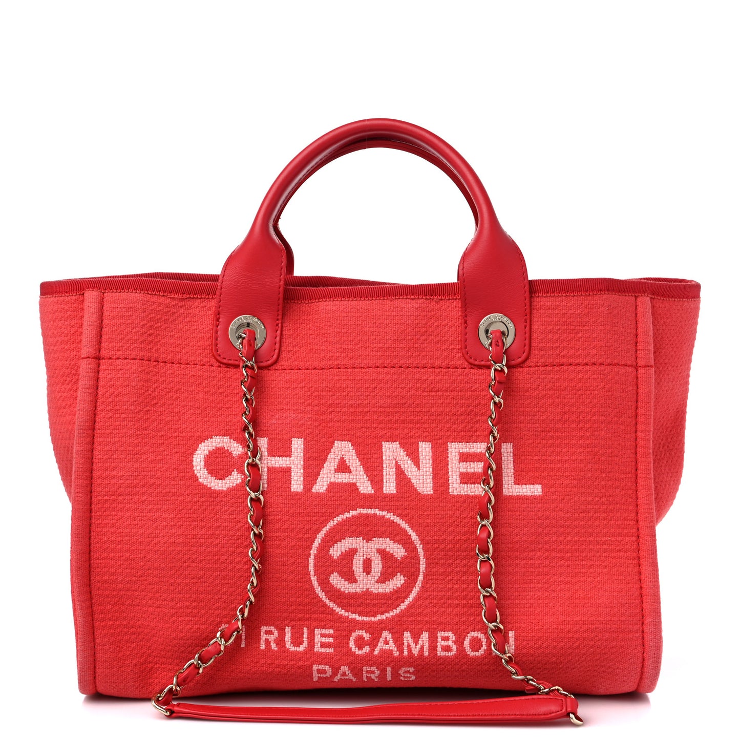 Mixed Fibers Small Deauville Tote Red