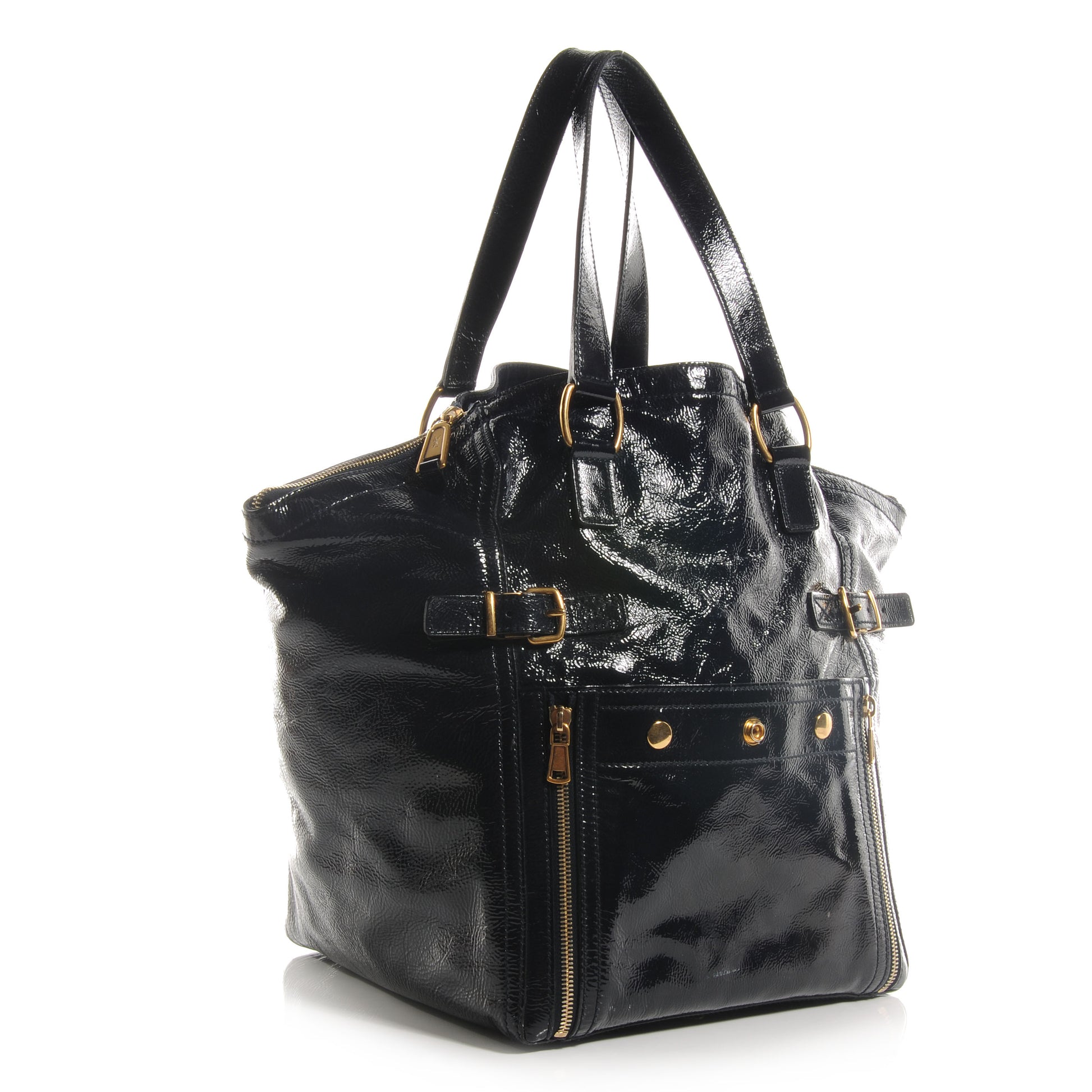 Saint Laurent Patent Medium Downtown Navy 3 of 8