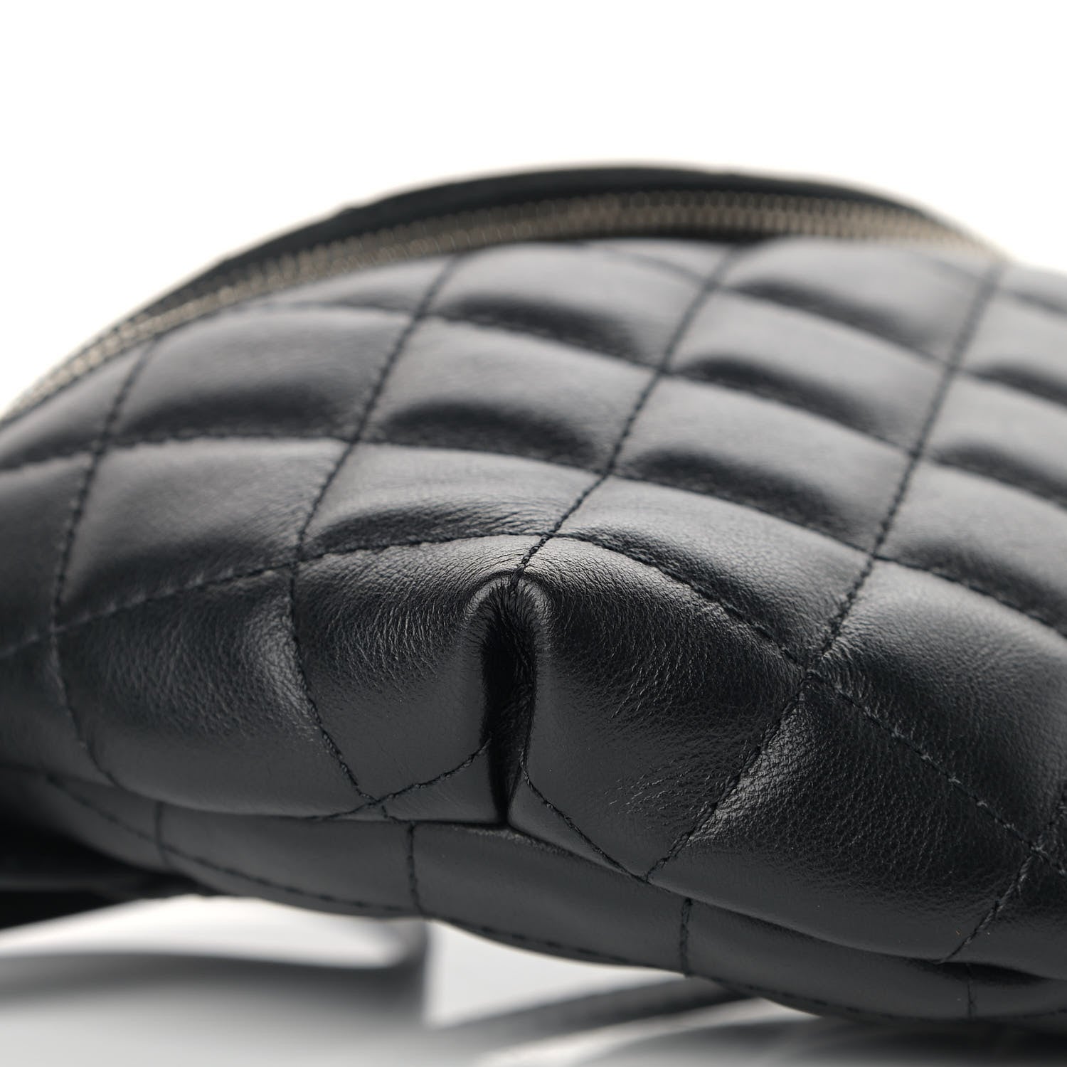 Chanel Lambskin Quilted Waist Belt Bag Black 9 of 11