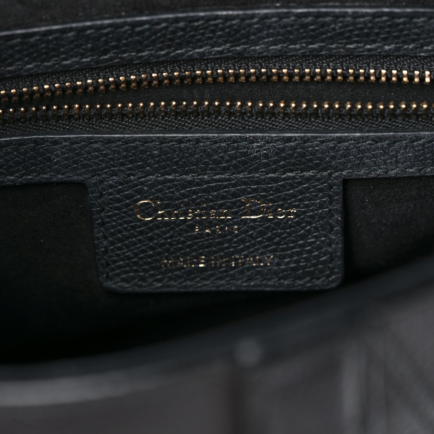 Grained Calfskin Saddle Bag Black