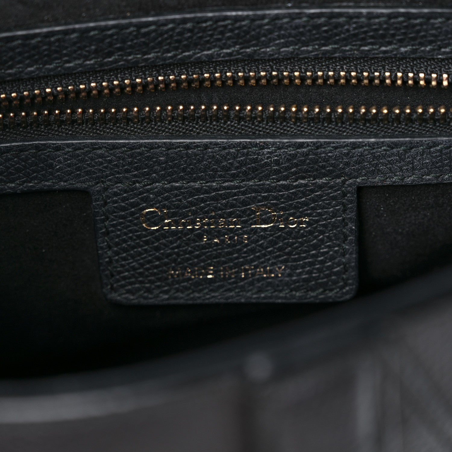 Christian Dior Grained Calfskin Saddle Bag Black 6 of 10