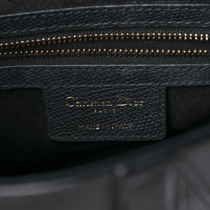 Christian Dior Grained Calfskin Saddle Bag Black 6 of 10