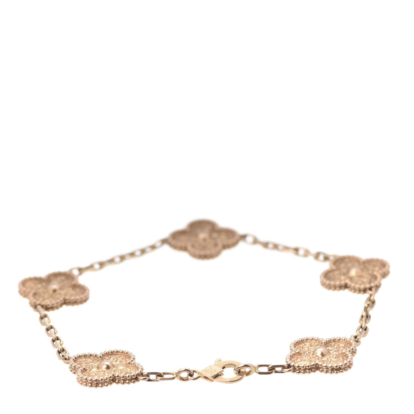 18K Rose Gold 5 Motifs Vintage Alhambra Bracelet