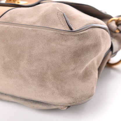 Chloe Suede Calfskin Small Lexa Shoulder Bag Motty Grey 19 of 21