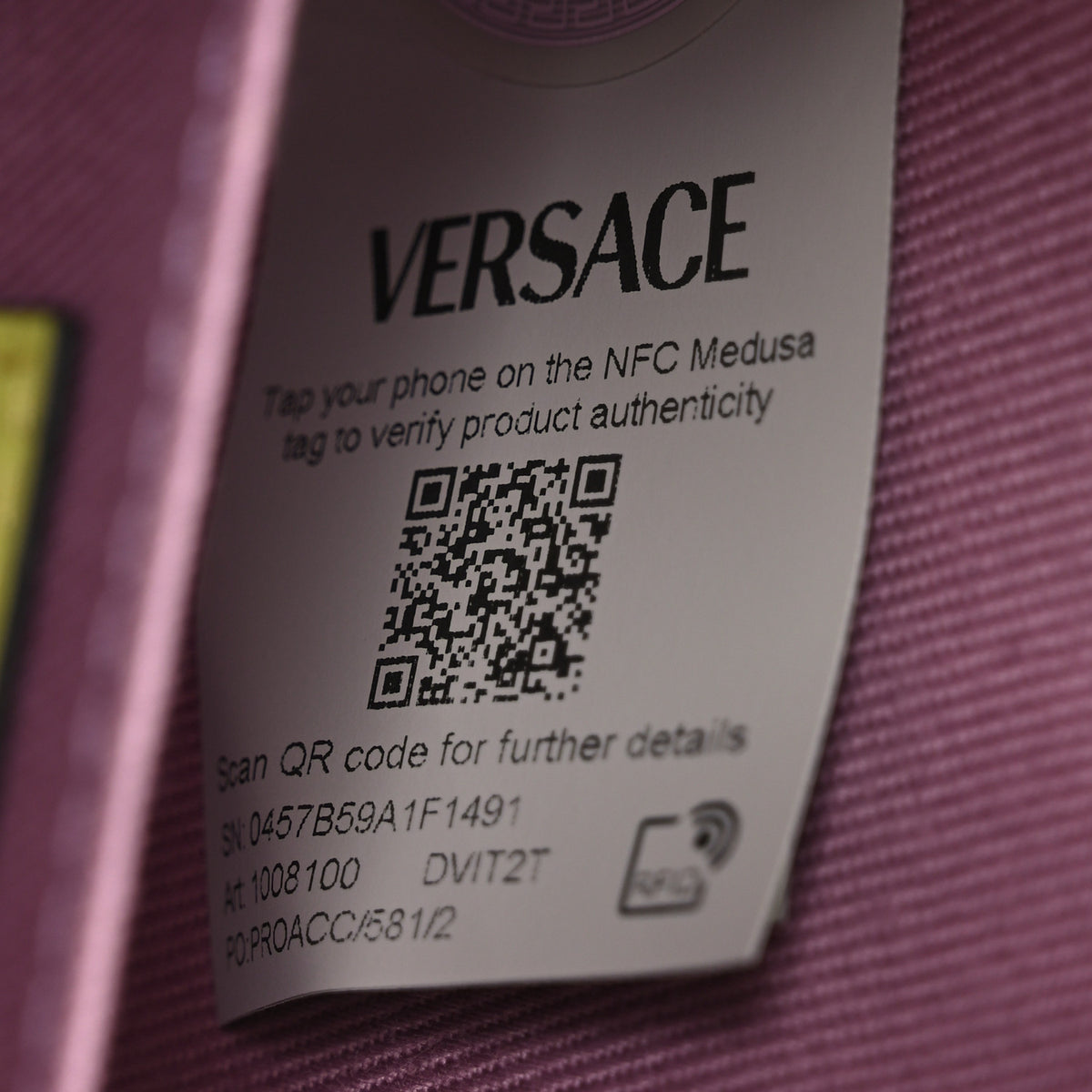 Versace Grained Calfskin Medusa Shoulder Bag Citron 7 of 10