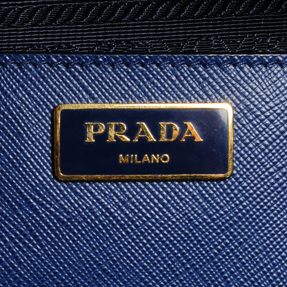 Prada Saffiano Lux Medium Double Zip Tote Bluette 7 of 13