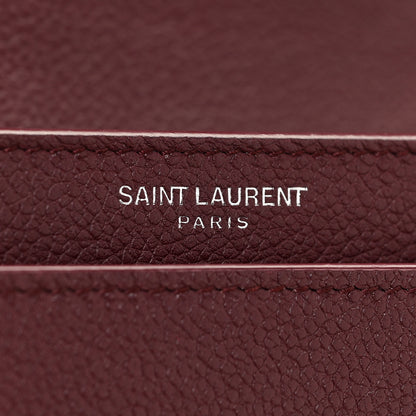 Saint Laurent Calfskin Monogram Medium Sunset Satchel Rouge Legion 13 of 15