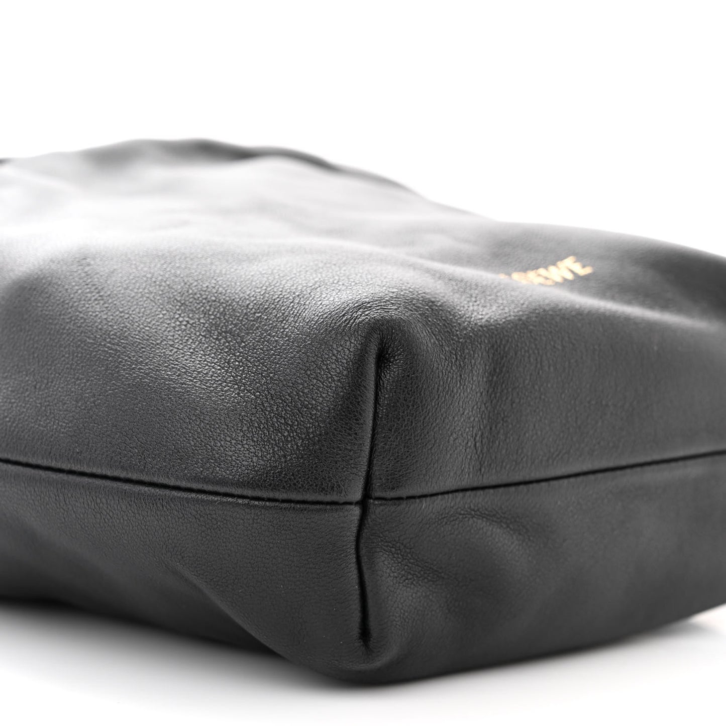 Mellow Nappa Donut Chain Mini Flamenco Knot Clutch Black