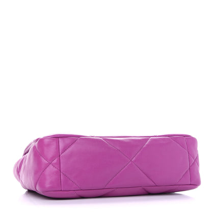 Chanel Lambskin Quilted Medium Chanel 19 Flap Purple 4 of 9