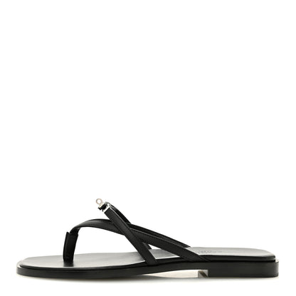 Hermes Calfskin Miss Sandals 36 Black 1 of 9