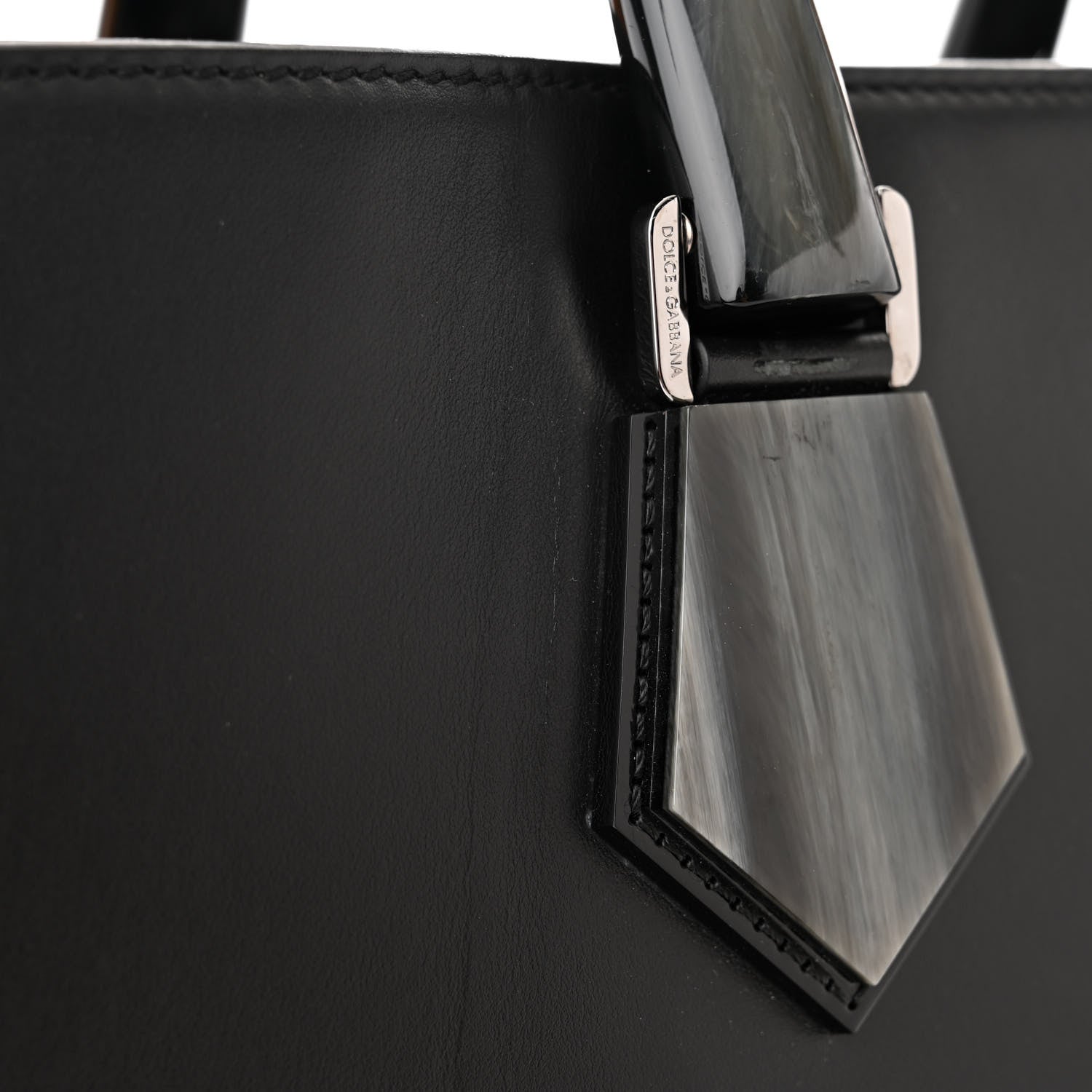 Dolce & Gabbana Calfskin Logo Tote Black 13 of 15