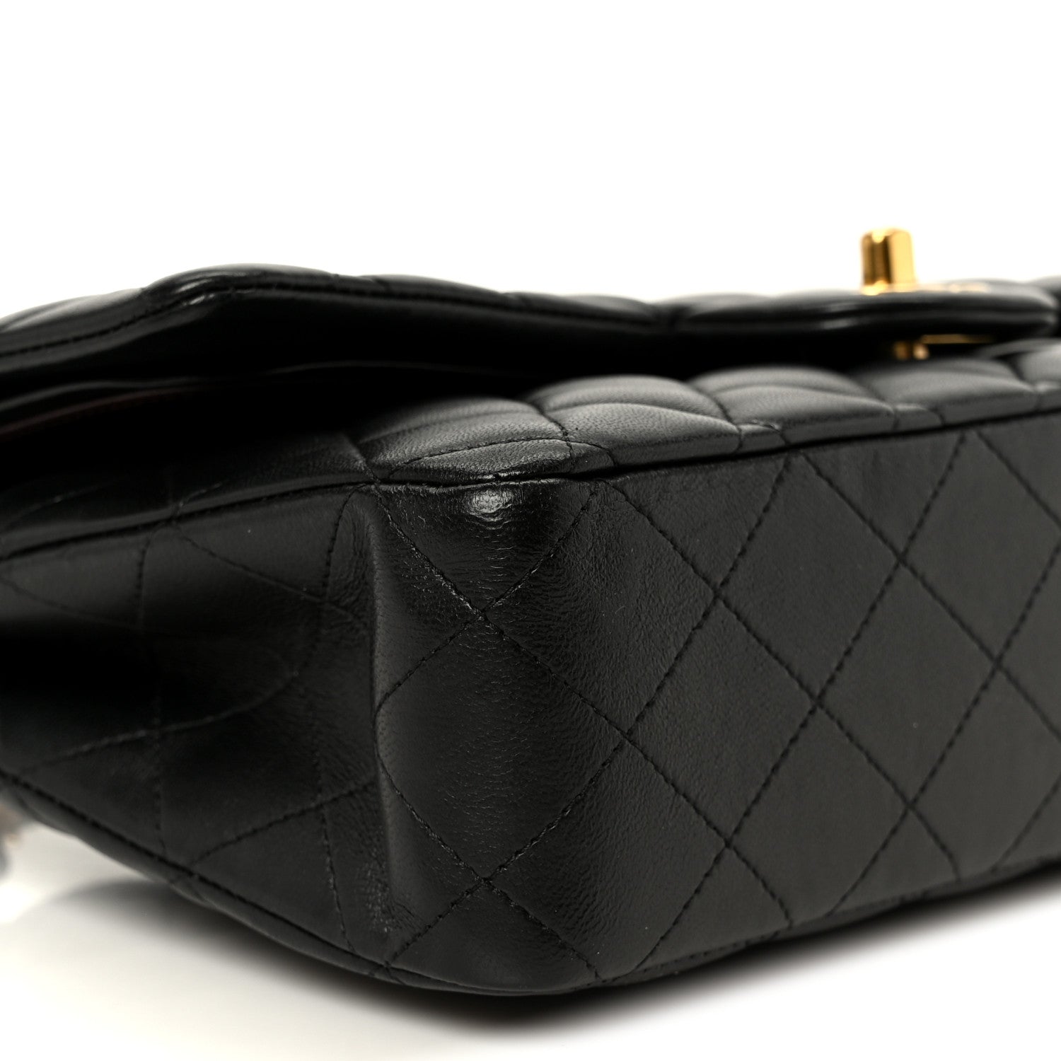 Chanel Lambskin Quilted Medium Double Flap Black 10 of 11
