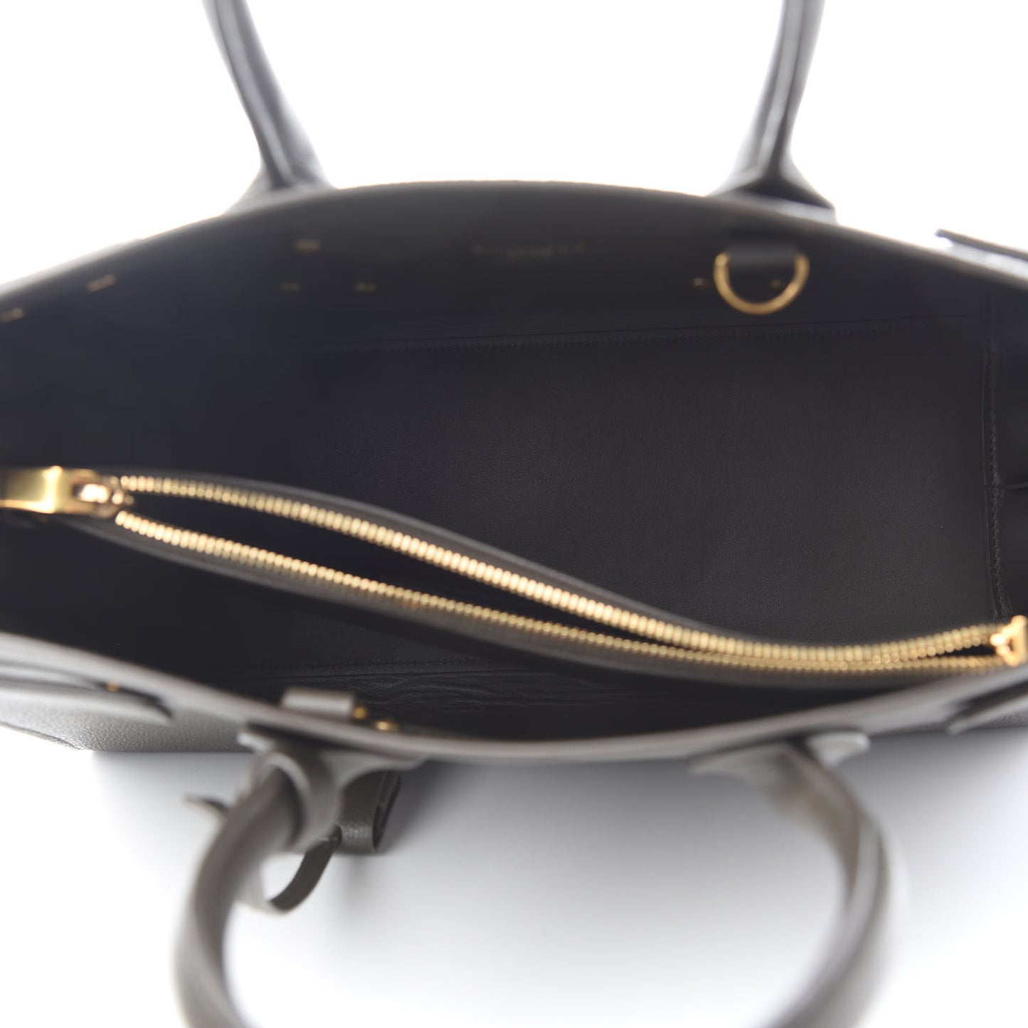 Grained Calfskin Small Sac De Jour Dark Anthracite