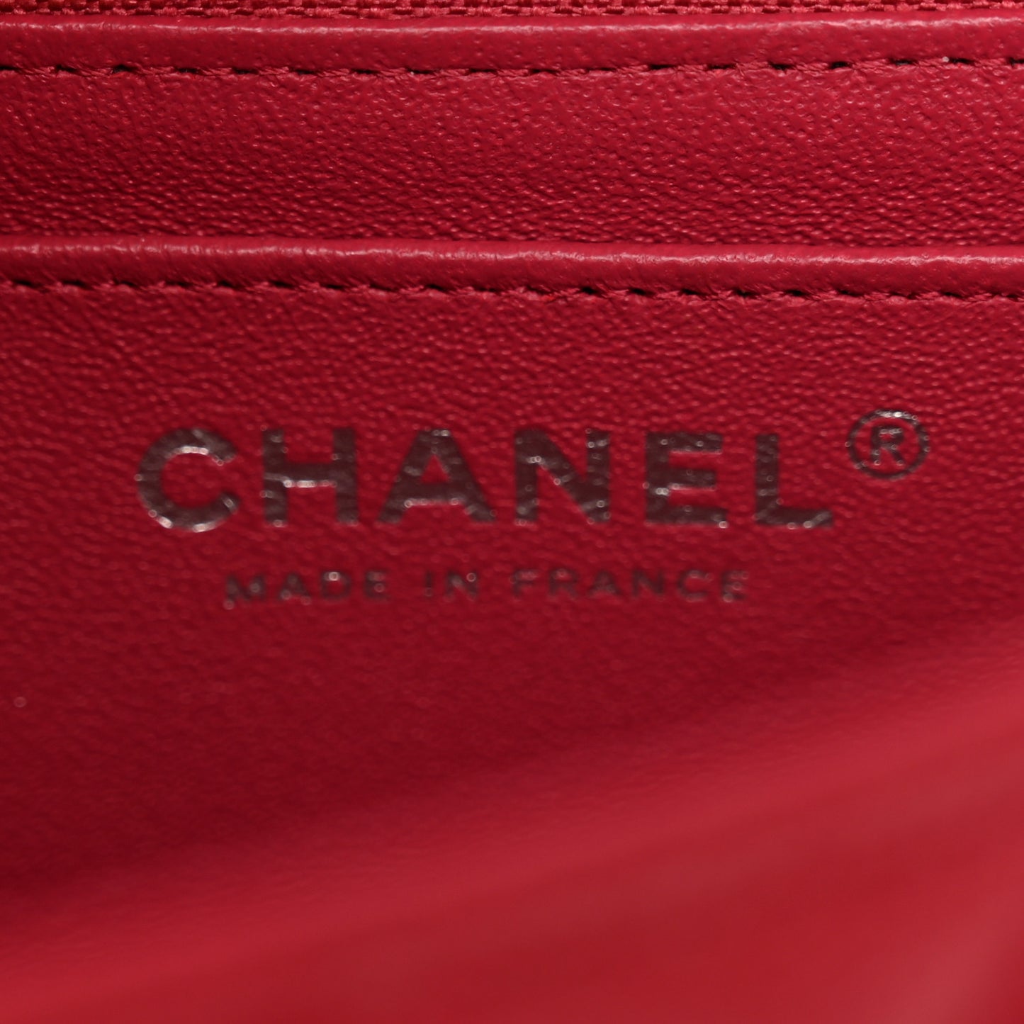 Caviar Quilted Mini Rectangular Flap Red