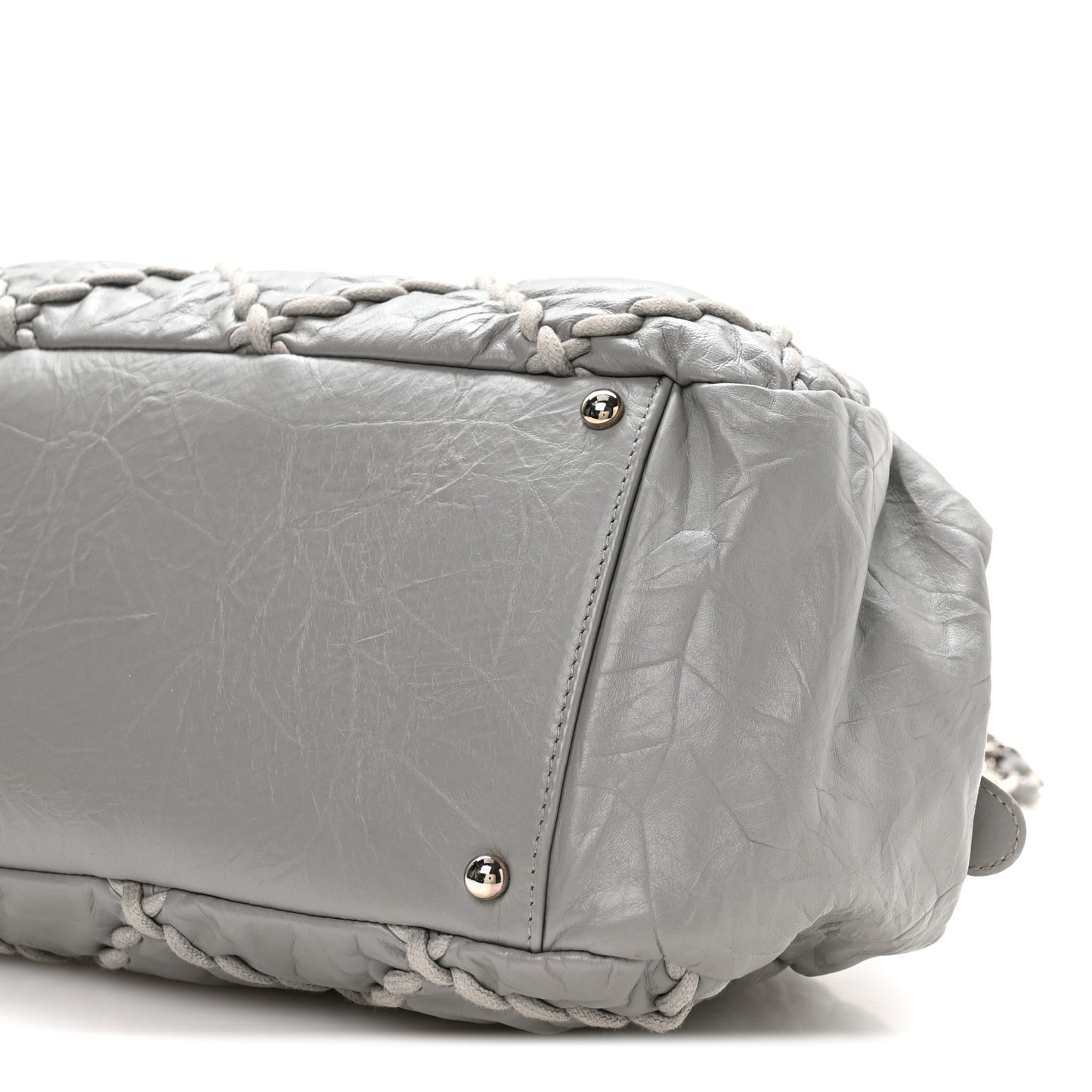 Calfskin Ultra Stitch Bowler Grey
