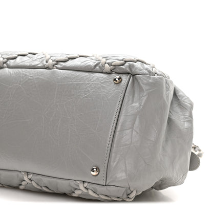 Chanel Calfskin Ultra Stitch Bowler Grey 10 of 11