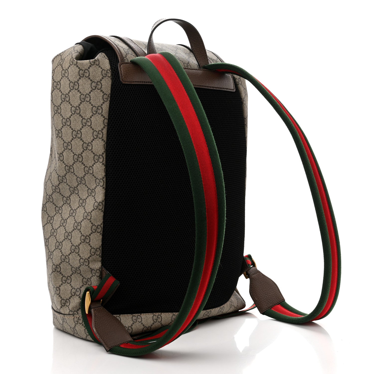 Gucci Soft GG Supreme Monogram Neo Vintage Double Buckle Backpack Beige New Acero Crop 3 of 9