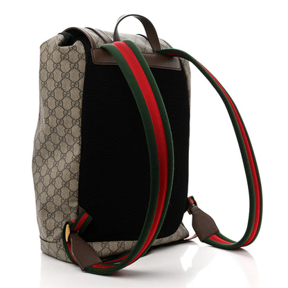 Gucci Soft GG Supreme Monogram Neo Vintage Double Buckle Backpack Beige New Acero Crop 3 of 9