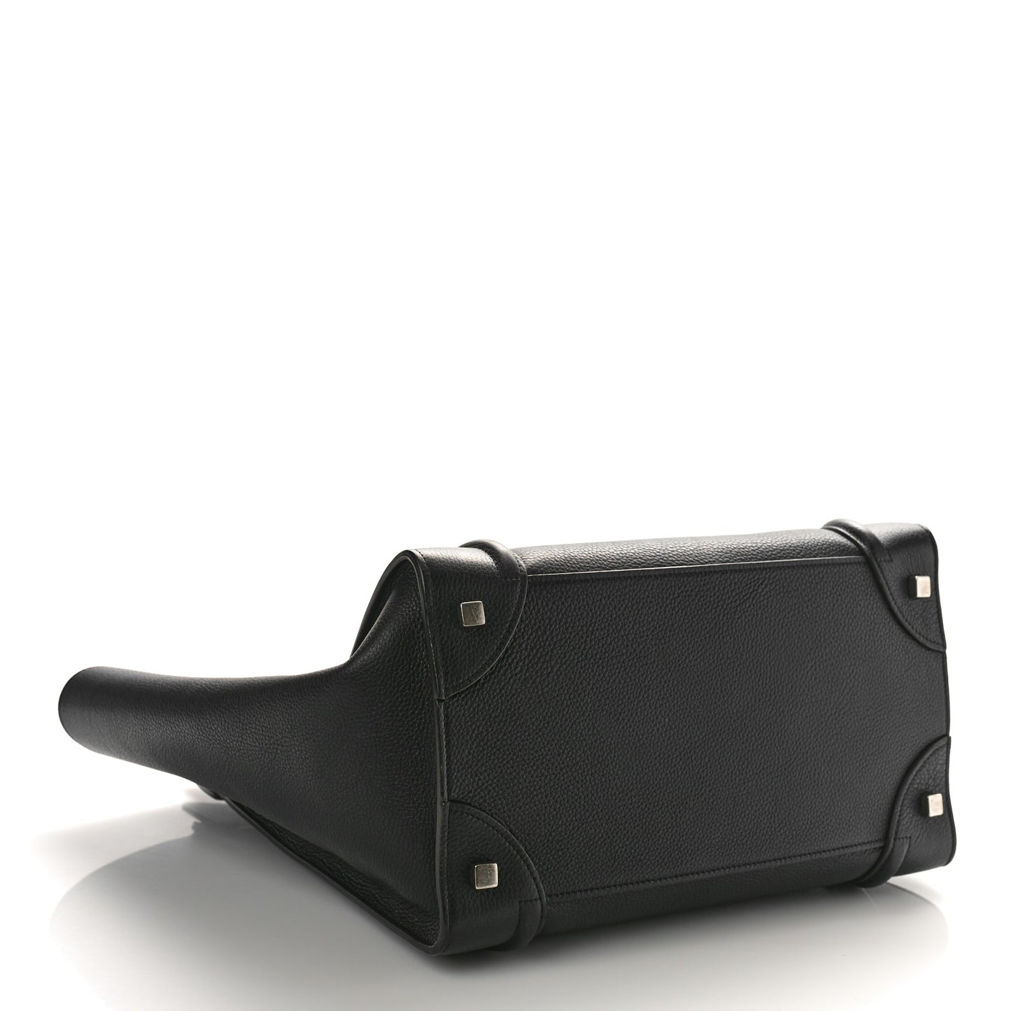 Drummed Calfskin Mini Luggage Black