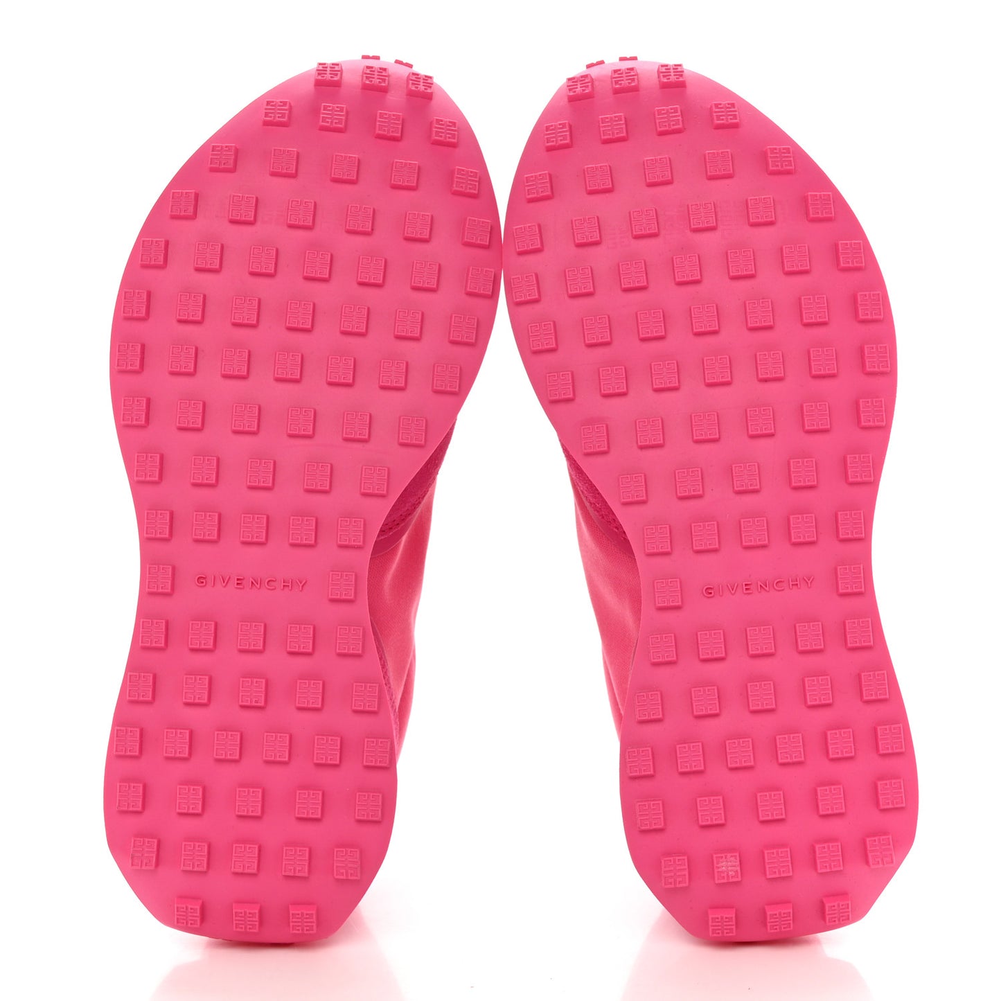 Calfskin Suede Canvas Giv Runner Sneakers 39 Neon Pink