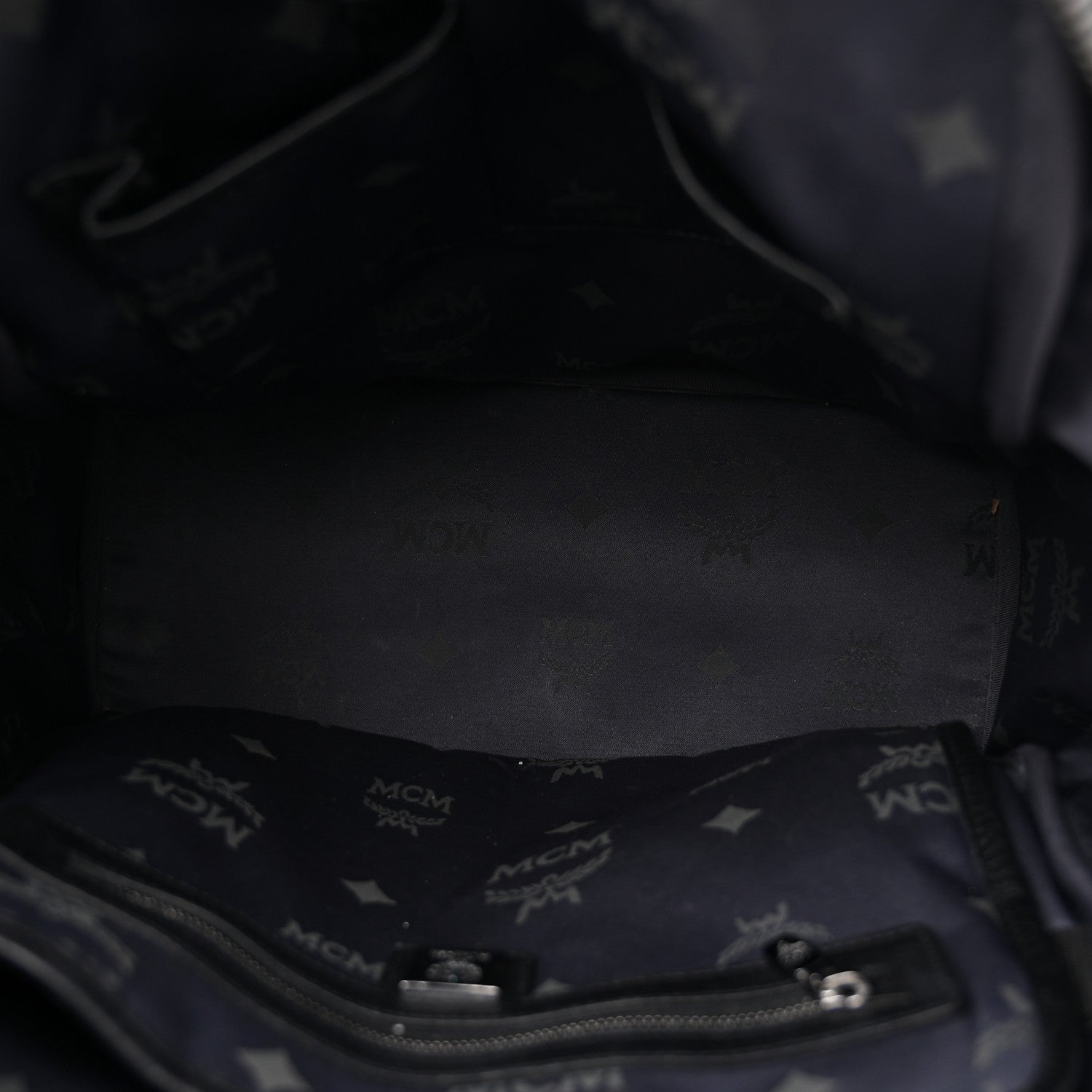 MCM Visetos Studded Medium Dual Stark Backpack Black 5 of 13
