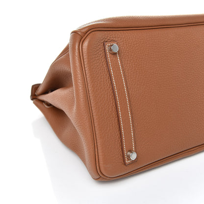Hermes Taurillon Clemence Birkin 35 Gold 26 of 34